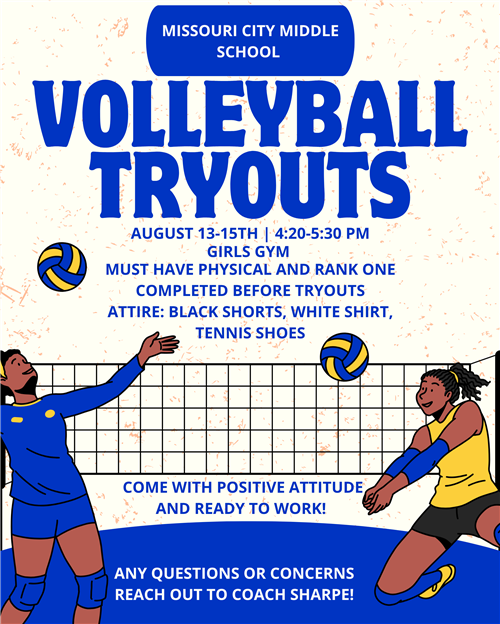  Girls Volleyball Tryouts